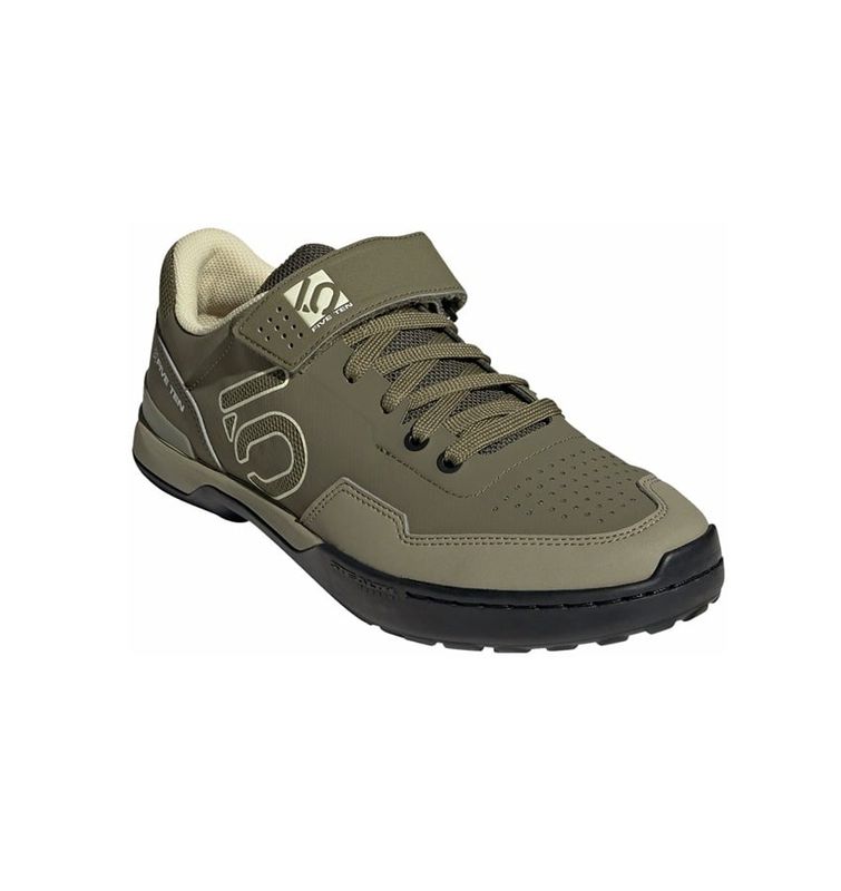 Five Ten Kestrel Lace Clipless Shoe - Men&#39;s, Focus Olive/Sandy Beige/Orbit Green, 8.5