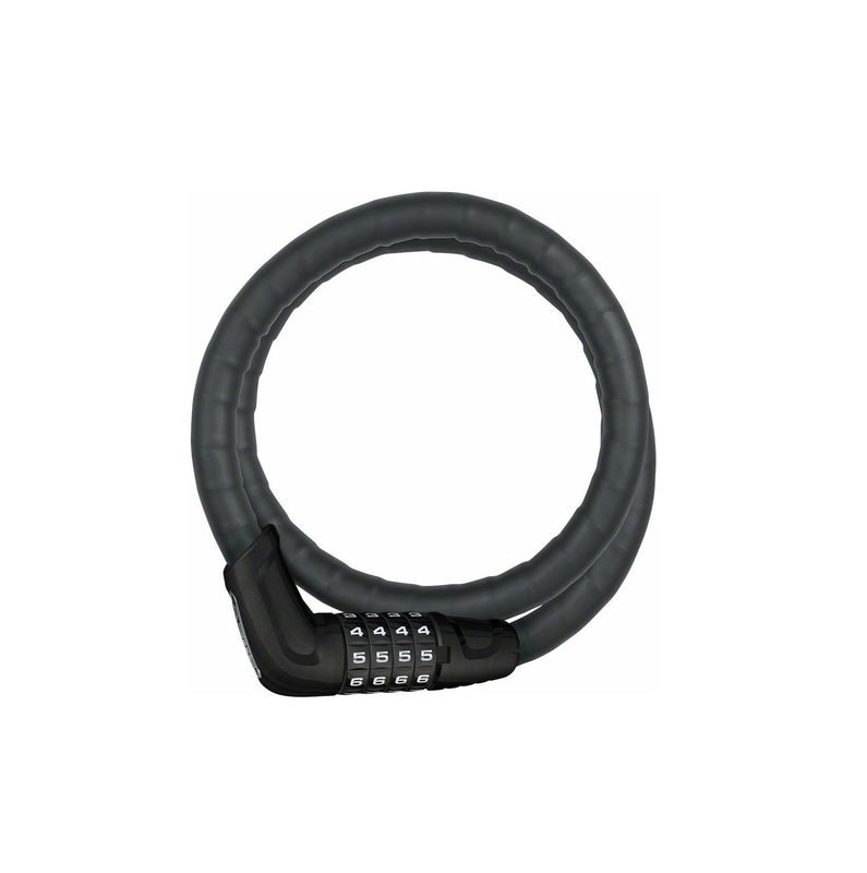 ABUS Combination Cable Lock Steel-O-Flex Tresor 6615C: 85cm x 15mm With Mount, Black