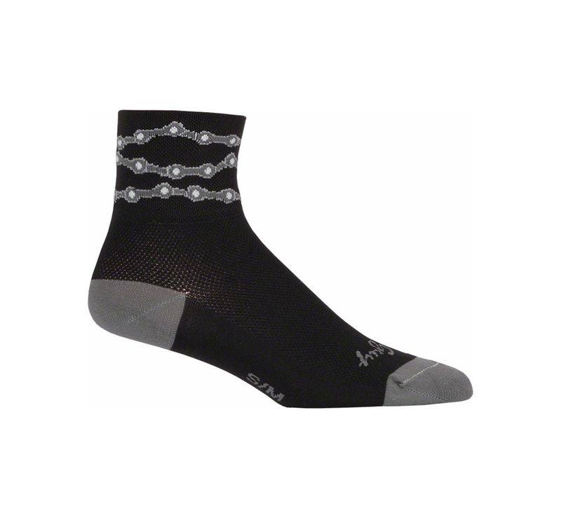 SockGuy Classic Chains Socks - 3 inch, Black, Large/X-Large
