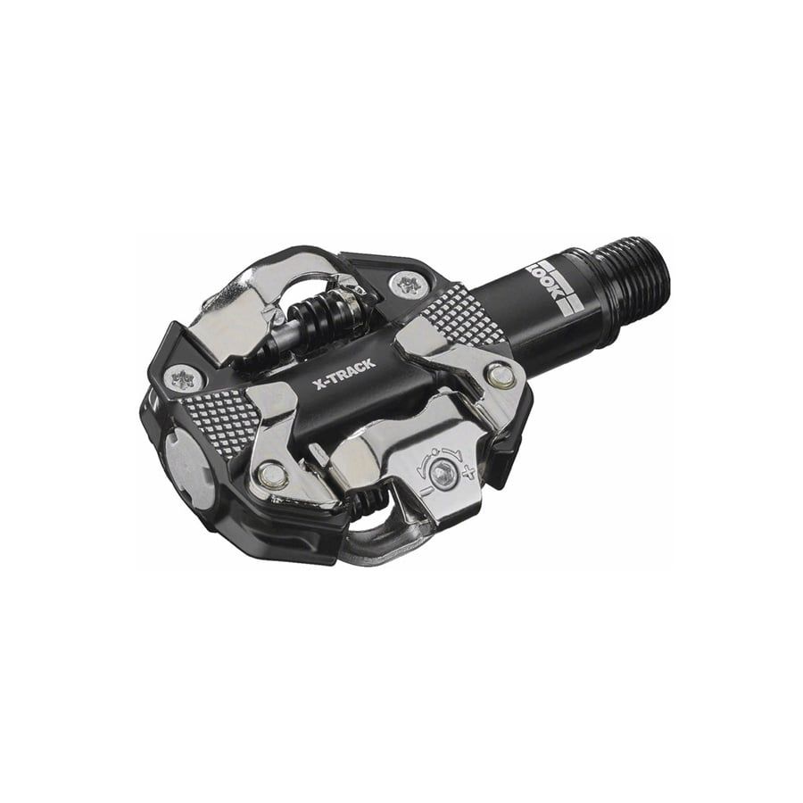LOOK X-TRACK Pedals - Dual Sided Clipless, Chromoly, 9/16&quot;, Gray