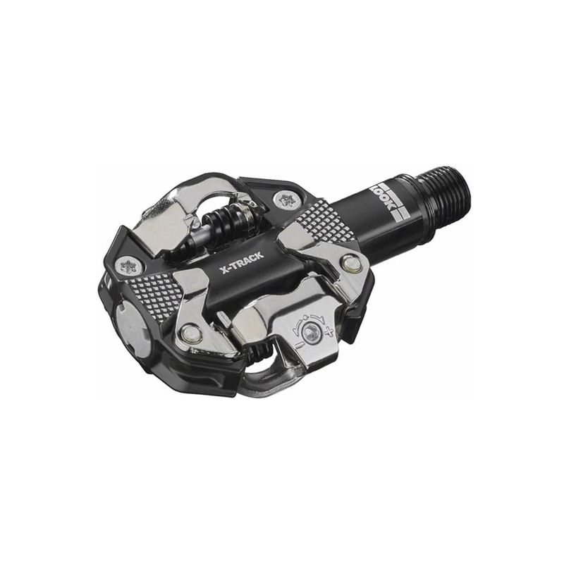 LOOK X-TRACK Pedals - Dual Sided Clipless, Chromoly, 9/16&quot;, Gray