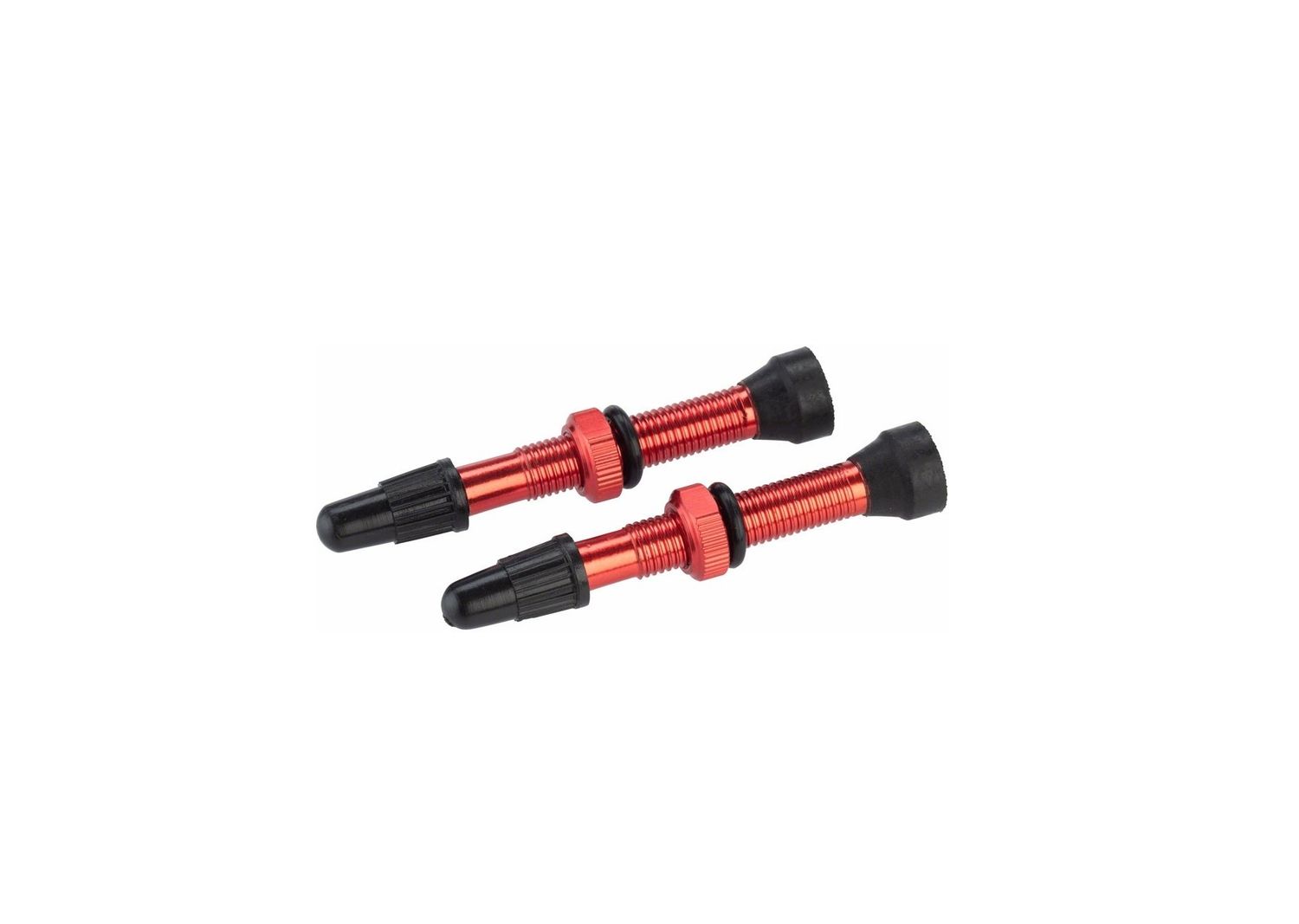 WHISKY No.9 Alloy Tubeless Valves - Pair, 40mm, Red