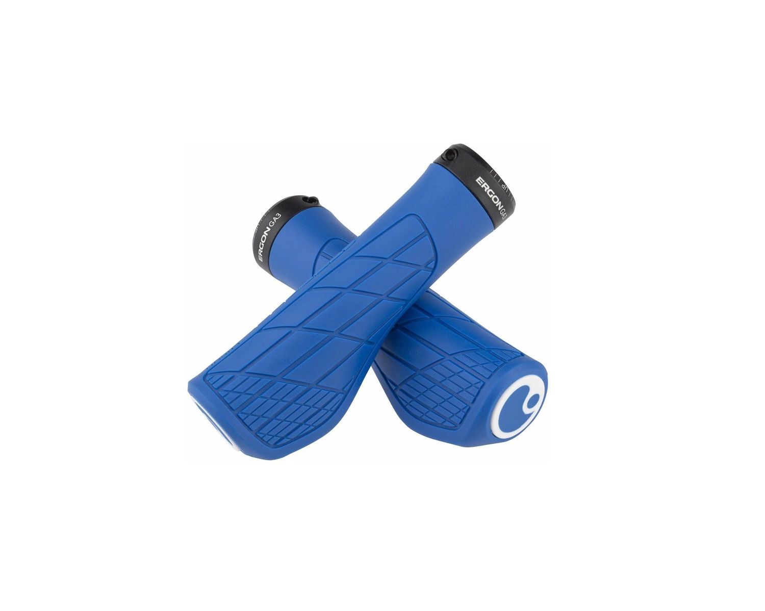 Ergon GA3 Grips - Midsummer Blue, Lock-On, Small