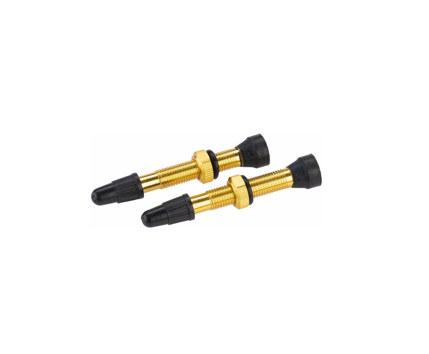 WHISKY No.9 Alloy Tubeless Valves - Pair, 40mm, Golden