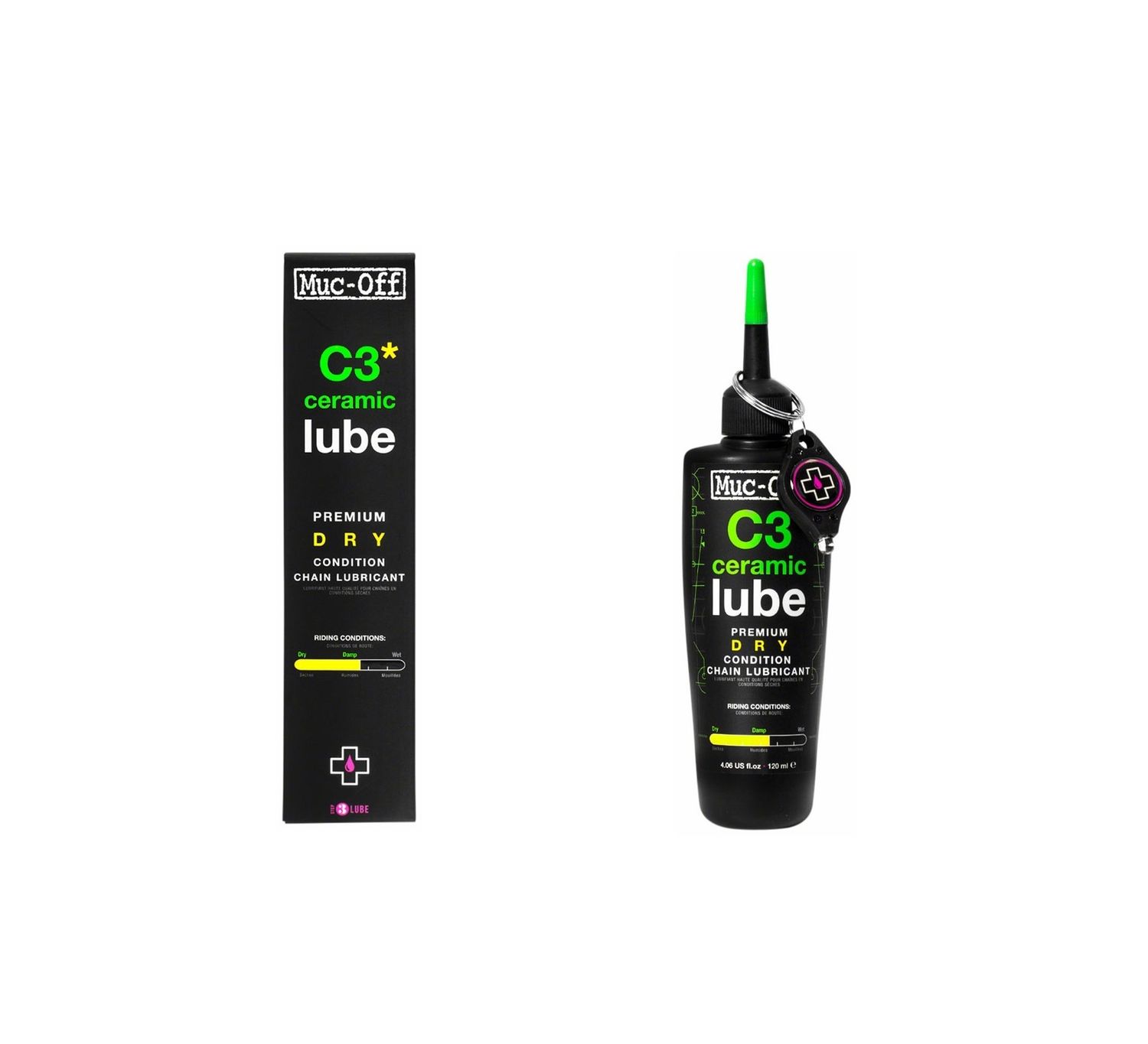 Muc-Off C3 Dry Ceramic Bike Chain Lube - 120ml, Drip