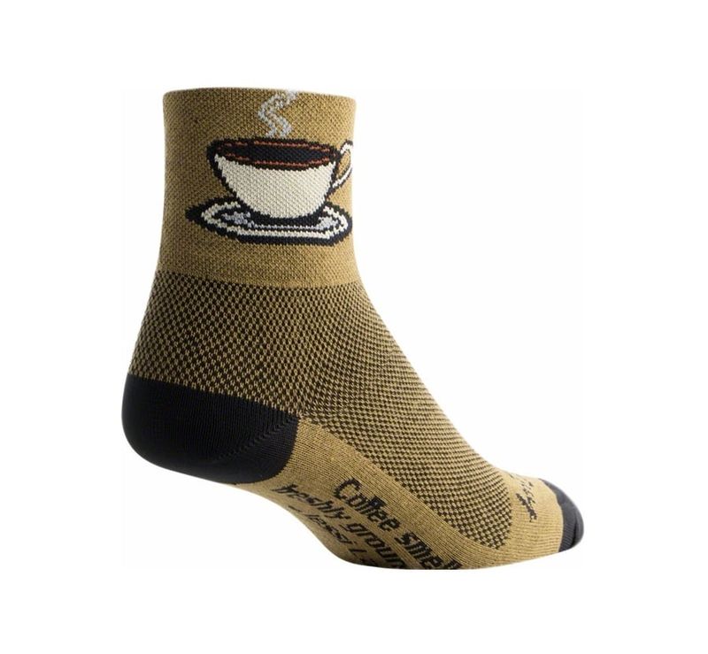 SockGuy Classic Coffee Socks - 3&quot;, Brown, Large/X-Large