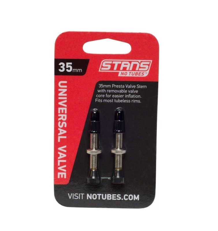 Stan&#39;s NoTubes Brass Valve Stems - 35mm, Pair