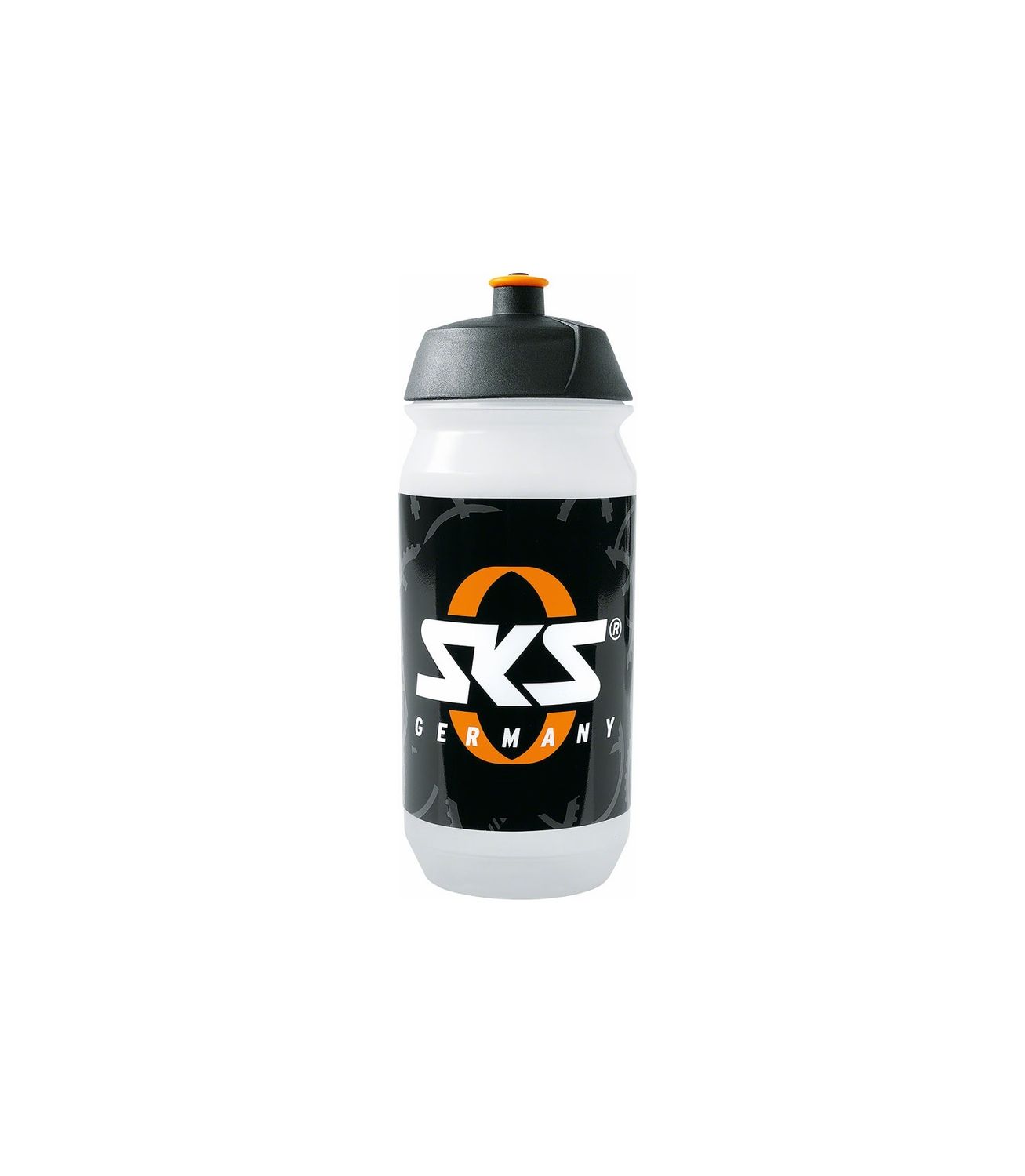SKS Water Bottle - SKS Logo, Clear/Black, 16oz