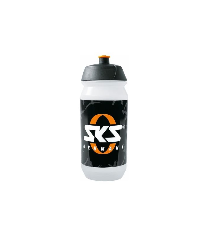 SKS Water Bottle - SKS Logo, Clear/Black, 16oz
