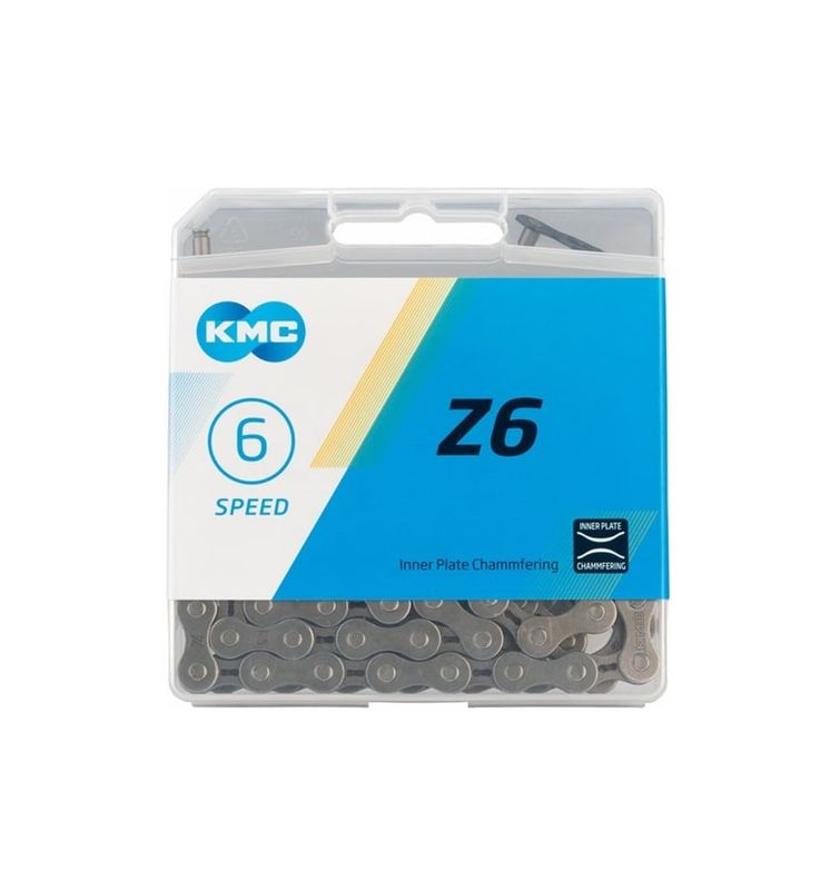 KMC Z6 Chain - 6, 7-Speed, 116 Links, Gray