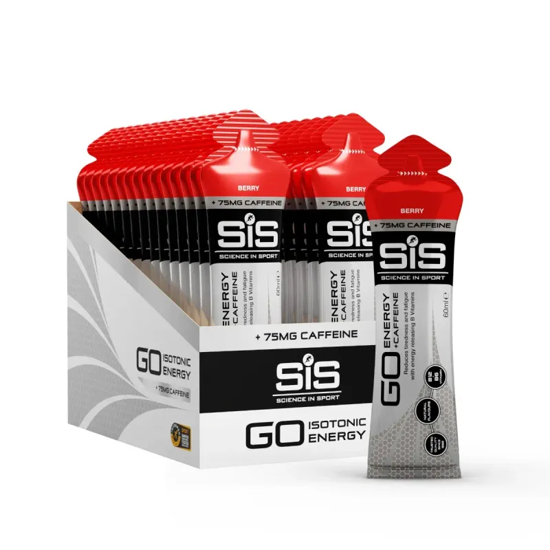 SIS GO Isotonic Energy Gel: Berry + Caffeine Gel, 60ml