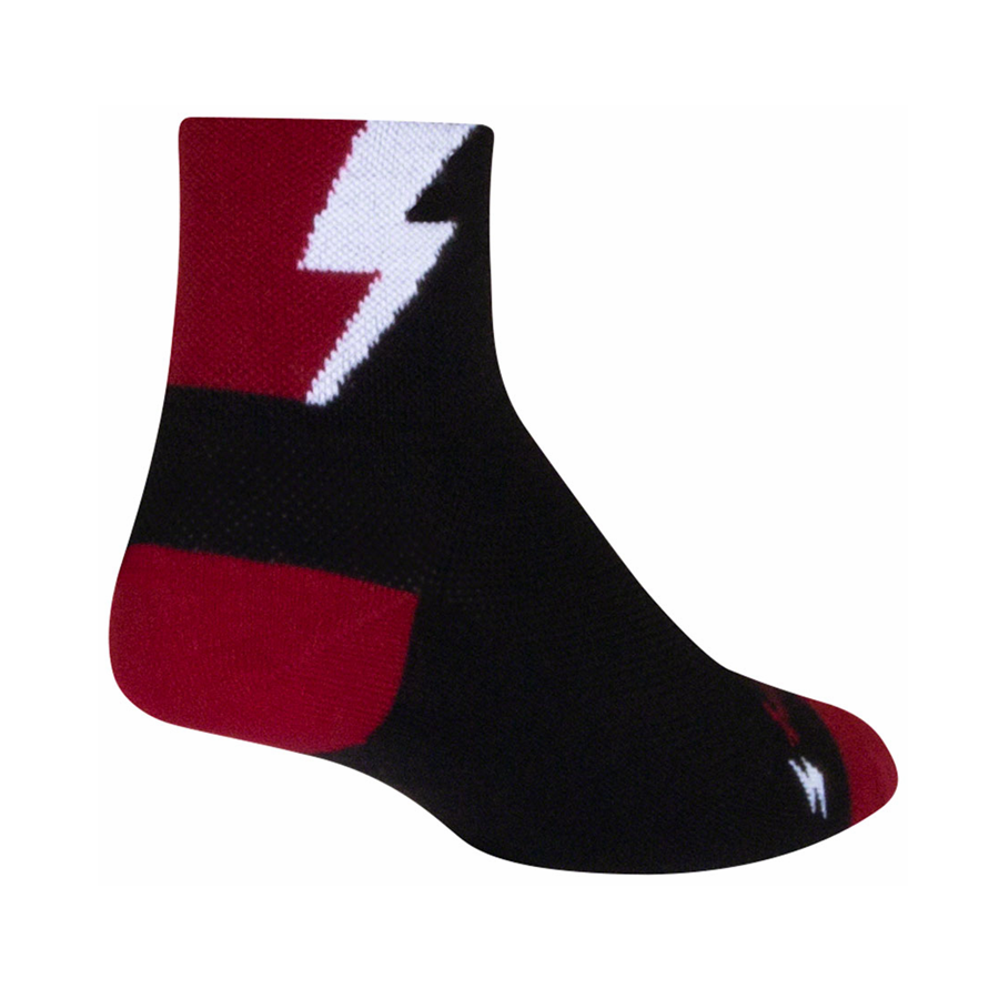 SockGuy Classic Bolt Socks - 3&quot;, Red, Large/X-Large