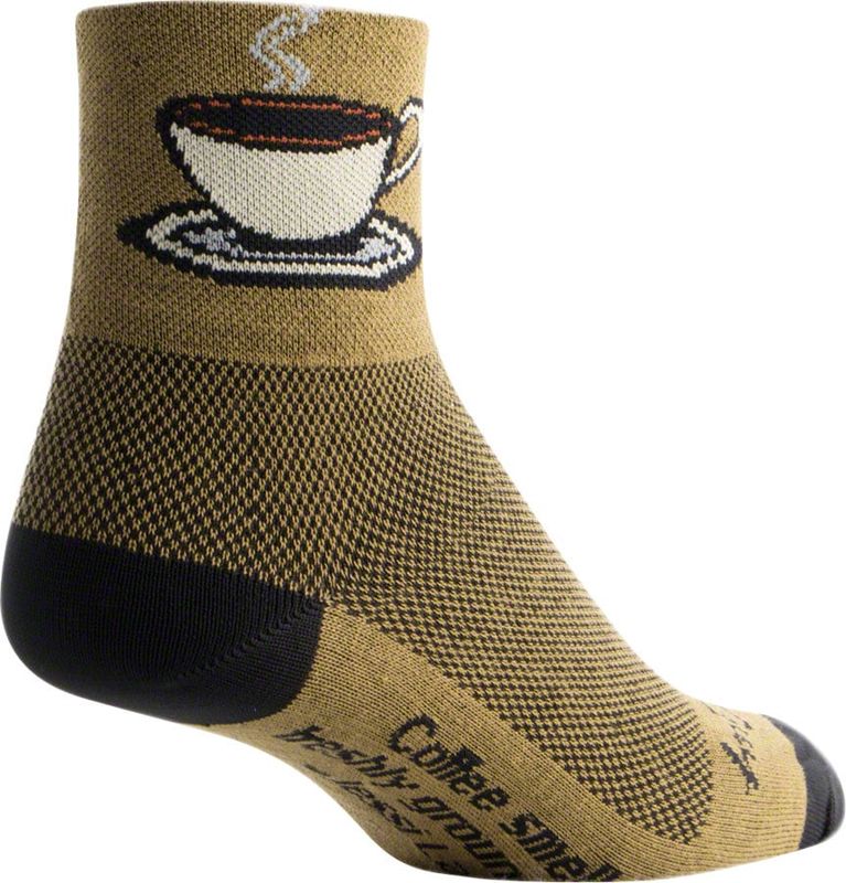 SockGuy Classic Coffee Socks - 3&quot;, Brown, Small/Medium