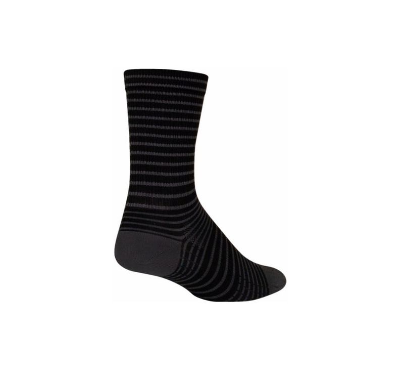 SockGuy SGX Black Stripes Socks - 6&quot;, Black, Large/X-Large