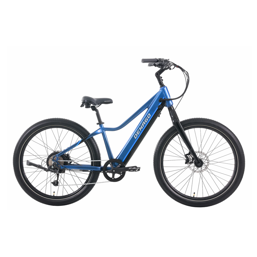 Denago City 2 Top Tube e-Bike, Color: Blue, Size: Fits riders 5&#39;0&quot; - 5&#39;9&quot;