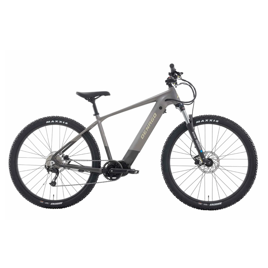 Denago eXC1 eMTB Mountain eBike, Color: Gray with Titanium, Size: M: fits riders 5&#39;5&quot; - 5&#39;9&quot;