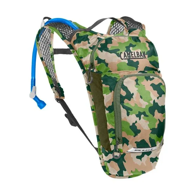 Kids&#39; Mini M.U.L.E.® 50oz Hydration Pack with Crux® 1.5L Reservoir, Color: Camo