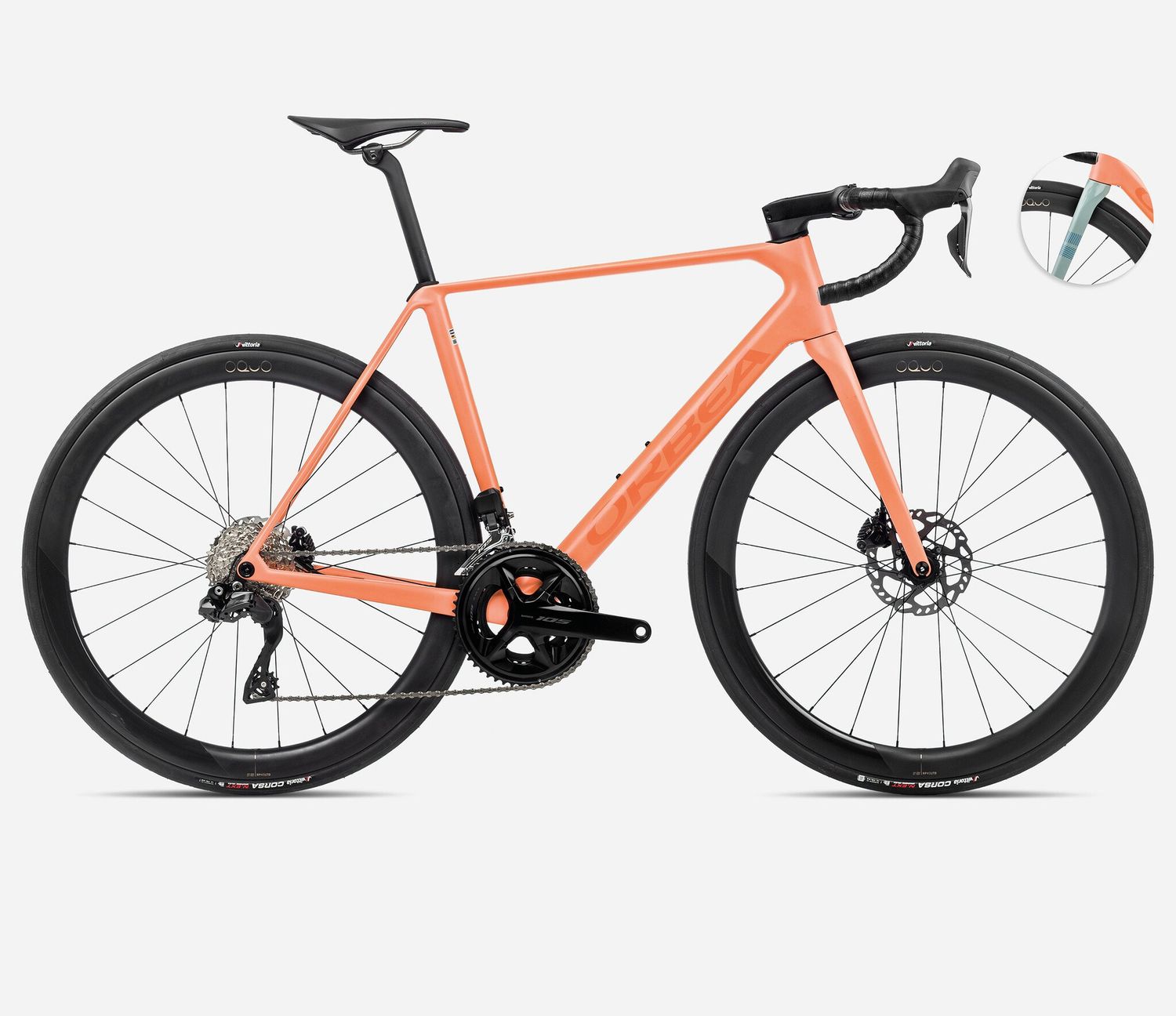Orbea Orca M30i LTD PWR 2024, Color: Orange Cloud (Matt) - Stone Blue (Matt-Gloss), Size: 51