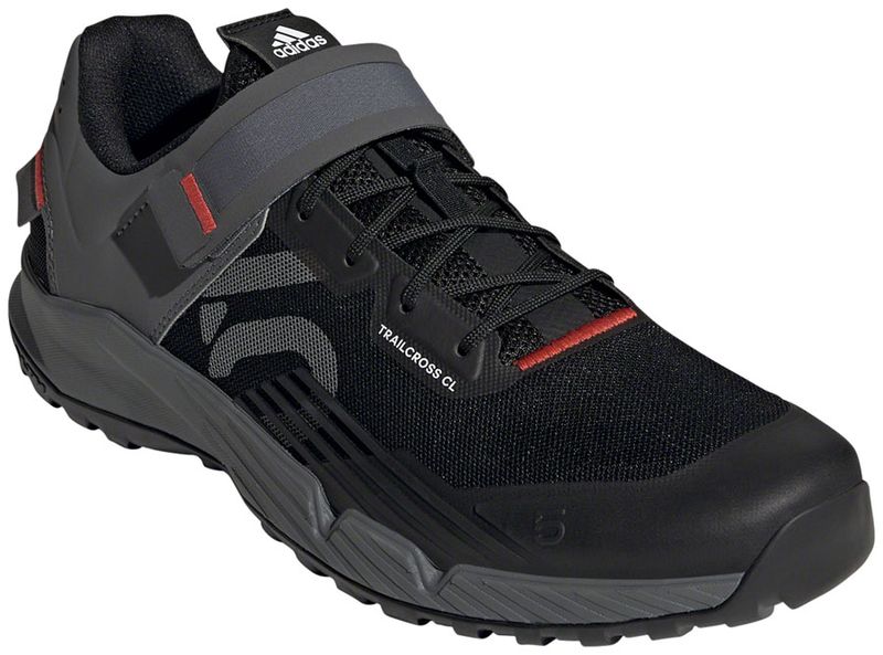 Five Ten Trailcross Mountain Clipless Shoes - Men&#39;s, Core Black/Gray Three/Red, 12
