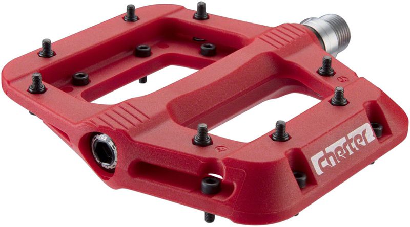 RaceFace Chester Pedals - Platform, Composite, 9/16&quot;, Red