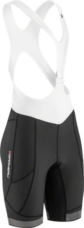 Garneau CB Neo Power RTR Bib Shorts - Black/White, Large, Women&#39;s