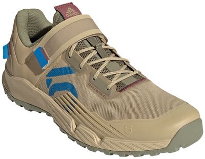 Five Ten Trailcross Mountain Clipless Shoes - Men&#39;s, Beige Tone/Blue Rush/Orbit Green, 8.5
