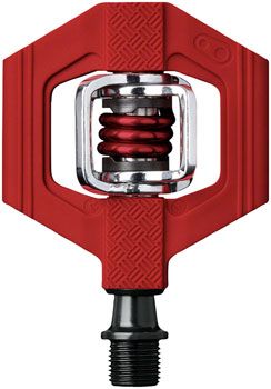 Crank Brothers Candy 1 Pedals - Dual Sided Clipless with Platform, Composite, 9/16&quot;, Red