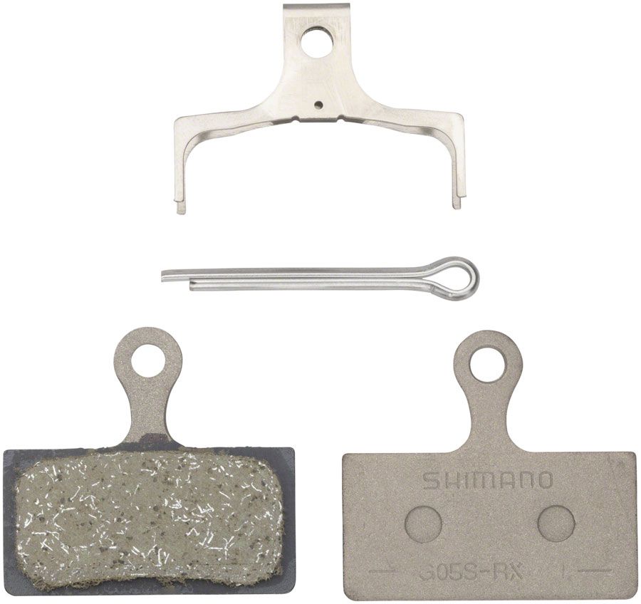Shimano G05S-RX Disc Brake Pad and Spring - Resin Compound, Stainless Steel Back Plate