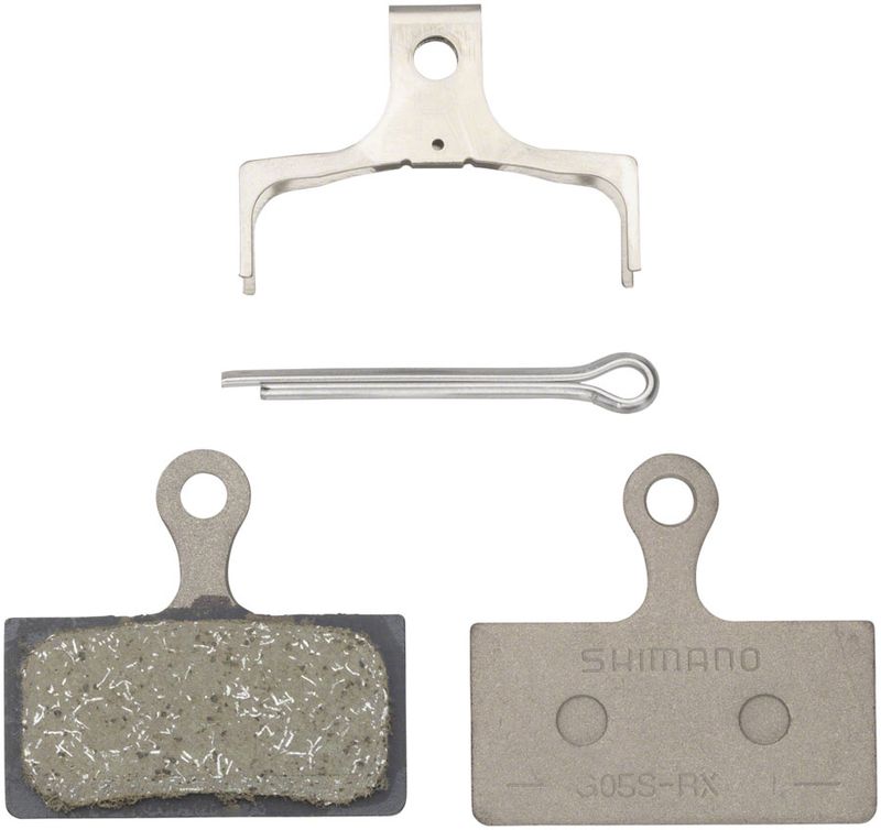 Shimano G05S-RX Disc Brake Pad and Spring - Resin Compound, Stainless Steel Back Plate