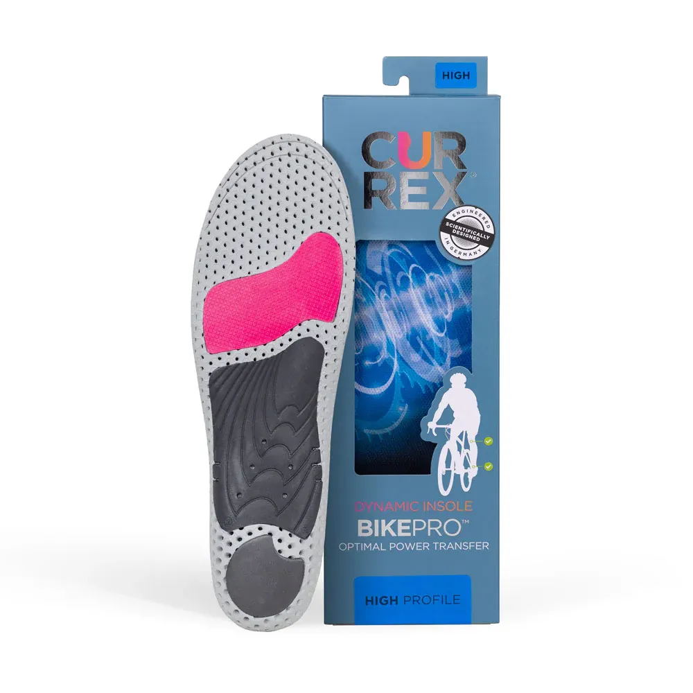 CURREX® BIKEPRO™ Insoles | Dynamic Insoles for Cycling, Bike Riding &amp; MotoGP, Color: Blue / High Profile, Size: M