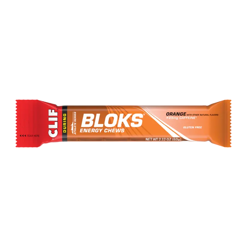Clif Shot Bloks: Orange with 25mg Caffeine