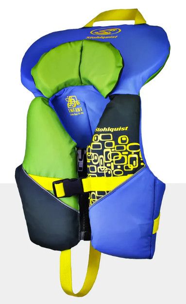 Infant Life Jacket, Color: Blue/Green
