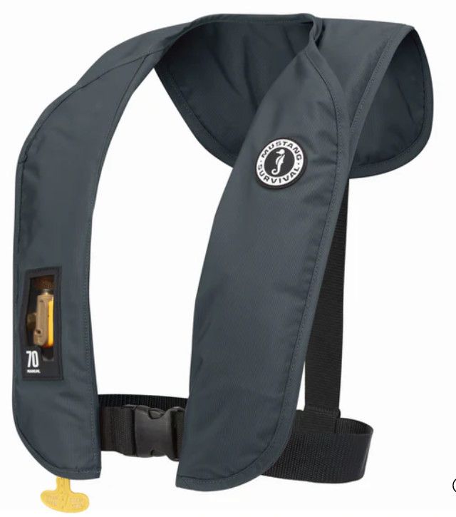 MIT 70 Manual Inflatable PFD, Color: Grey, Size: Universal
