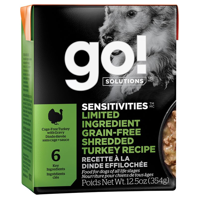GO! Sensitivities LID GF Shredded Turkey [DOG] 12.5OZ