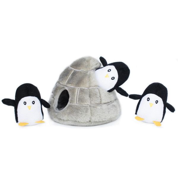 XMAS ZippyPaws Burrow Toy Penguin