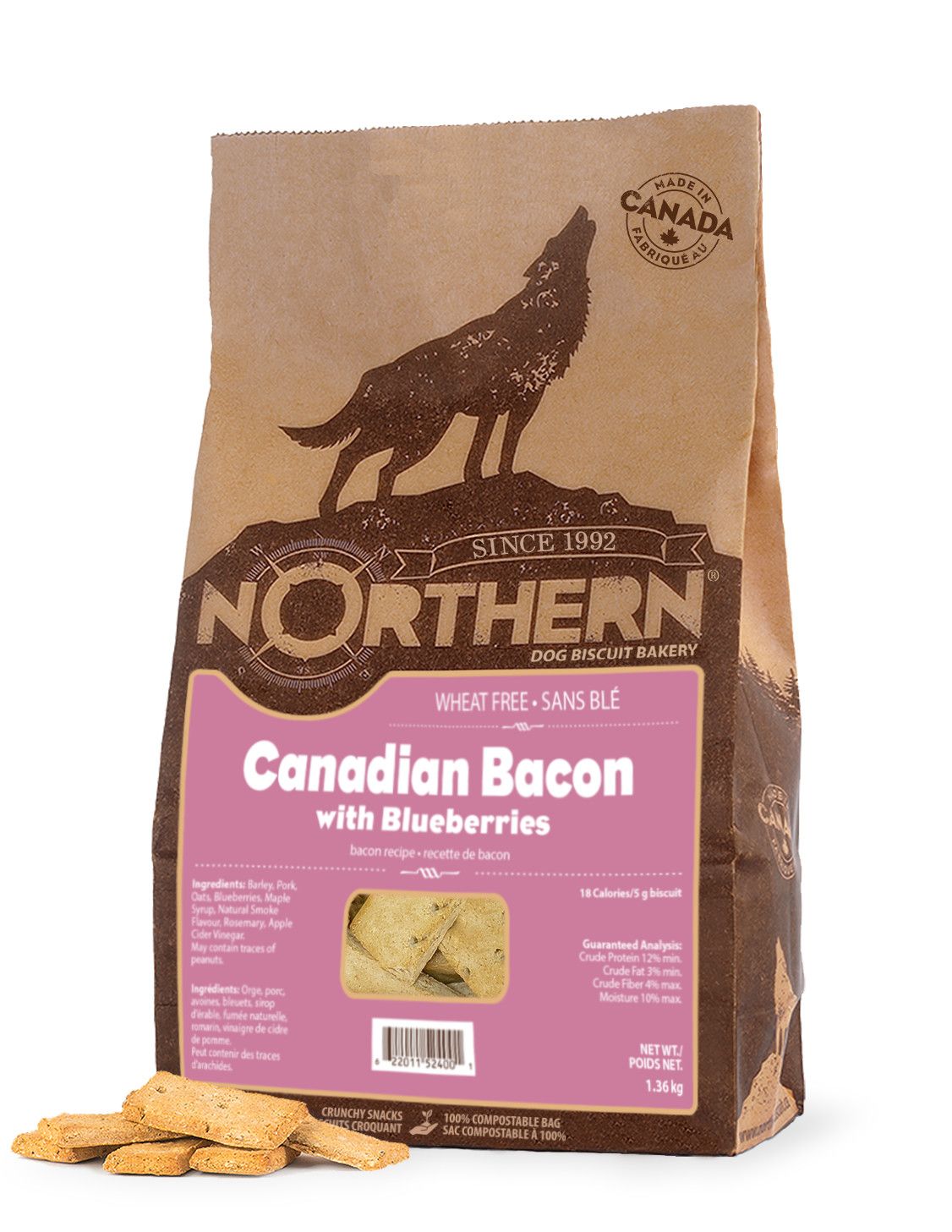 Northern Biscuits Wheat Free CND Bacon w/Blueberries [DOG] 1.36KG