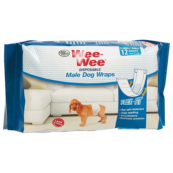 Wee-Wee Disposable Male Wraps XSmall/Small12PK