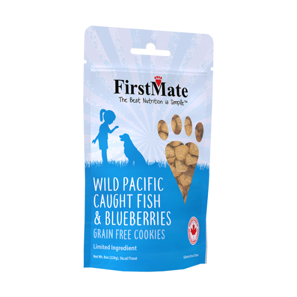 FirstMate LID GF Fish &amp; Blueberry Cookies [DOG] 8OZ