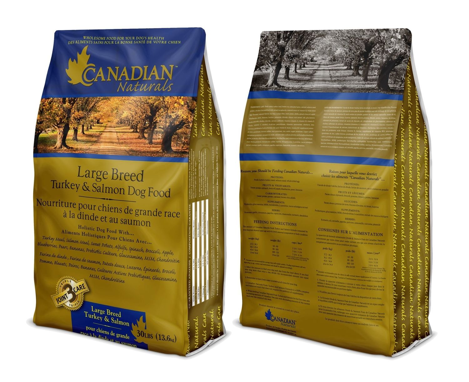 Canadian Naturals Turkey &amp; Salmon Large Breed [DOG] 30LB