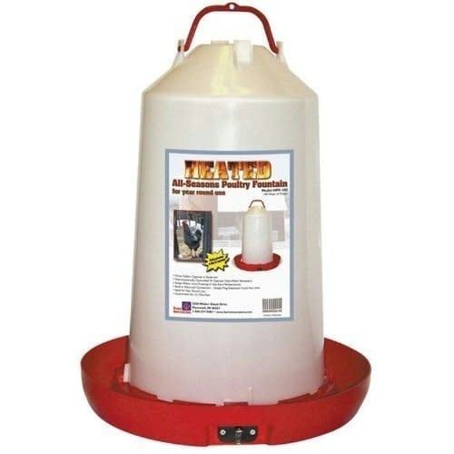 Heated Plastic Poultry Fount 3 GAL