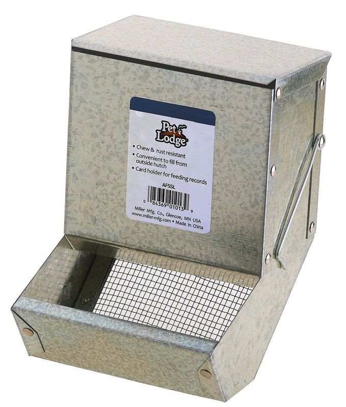 Small Animal Galvanized Feeder w/ Sifter Bottom 5&quot;