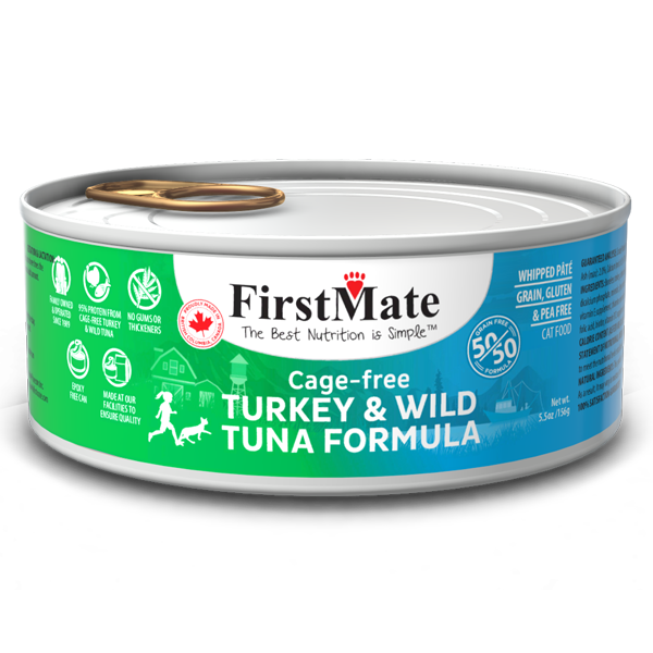 FirstMate GF 50/50 Cage Free Turkey/Wild Tuna [CAT] 5.5OZ