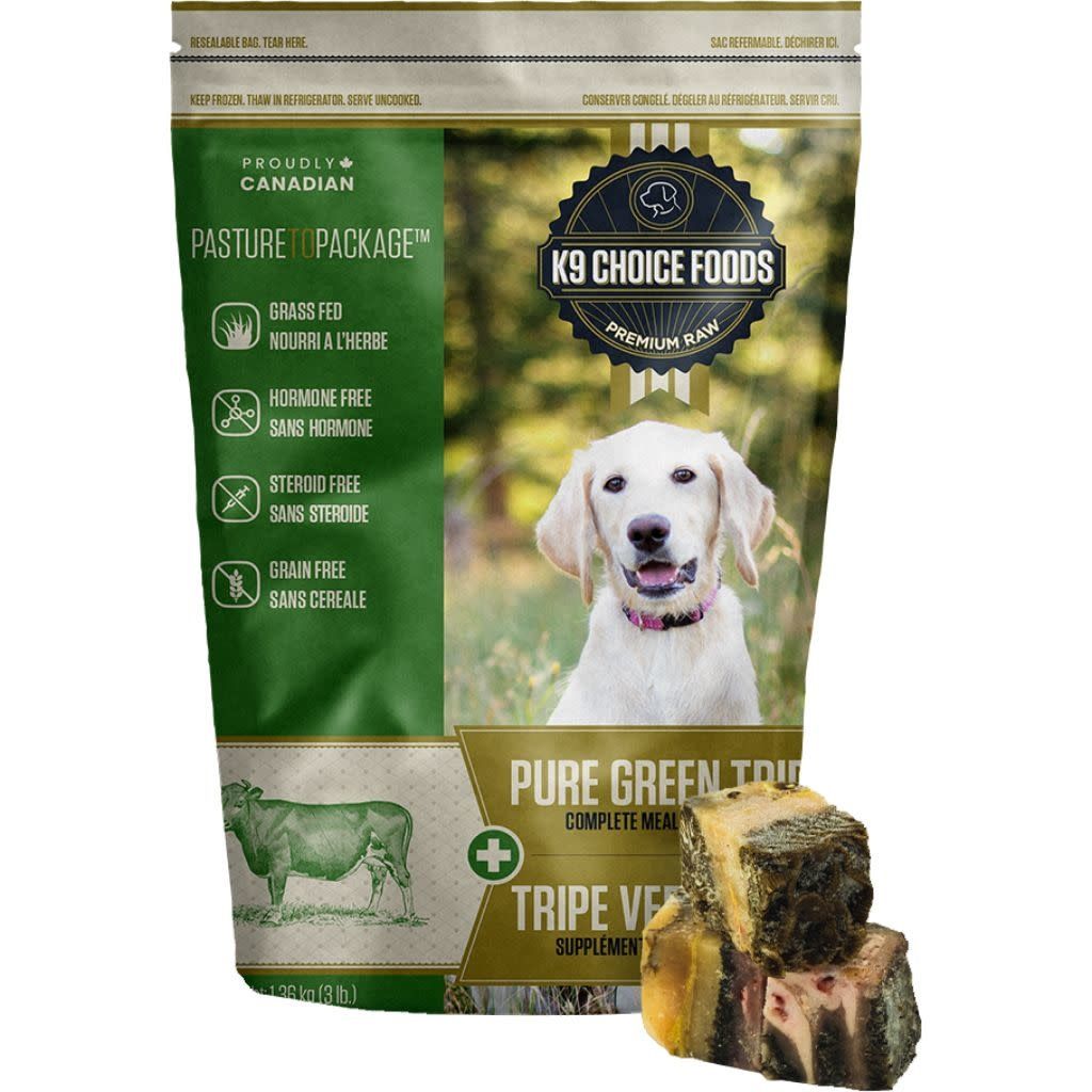 K9 Choice Frozen - Pure Green Tripe [DOG] 3LB