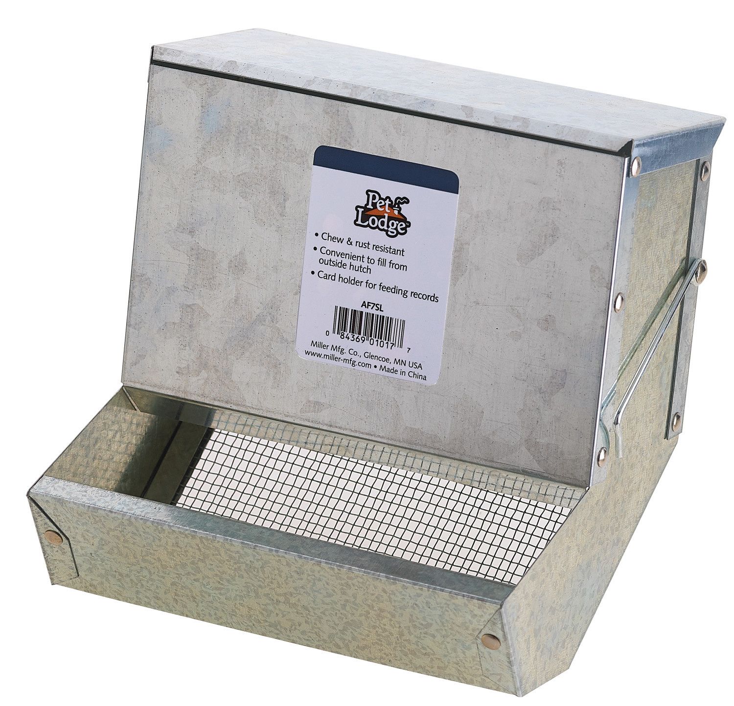 Small Animal Galvanized Feeder w/ Sifter Bottom 7&quot;