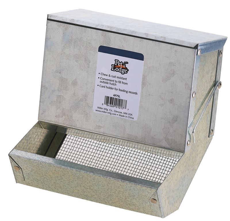 Small Animal Galvanized Feeder w/ Sifter Bottom 7&quot;