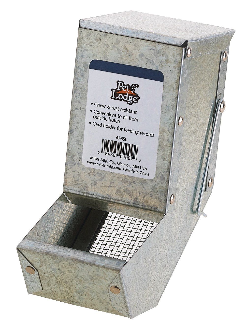 Small Animal Galvanized Feeder w/ Sifter Bottom 3&quot;