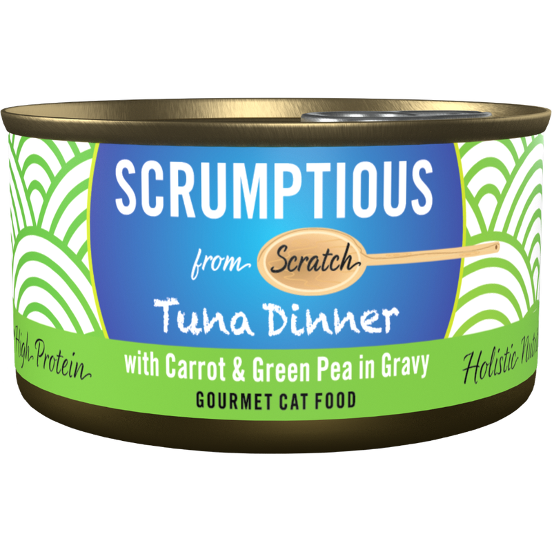 Scrumptious Red Meat Tuna w/ Carrots &amp; Peas [CAT] 2.8OZ