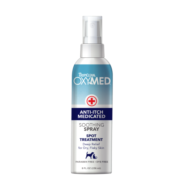 TropiClean OxyMed Medicated Anti-Itch Soothing Spray 8OZ