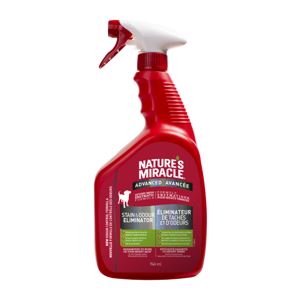 Nature&#39;s Miracle Advanced Stain &amp; Odour Remover Spray [DOG] 946 mL