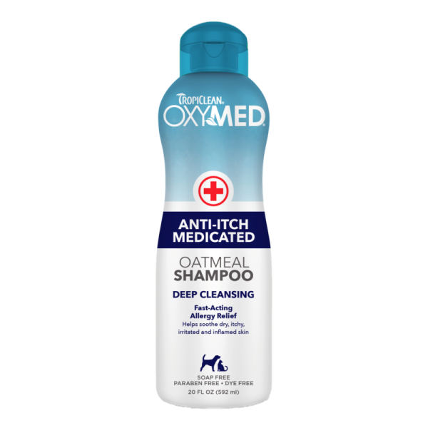 TropiClean OxyMed Medicated Anti-Itch Oatmeal Shampoo 20OZ